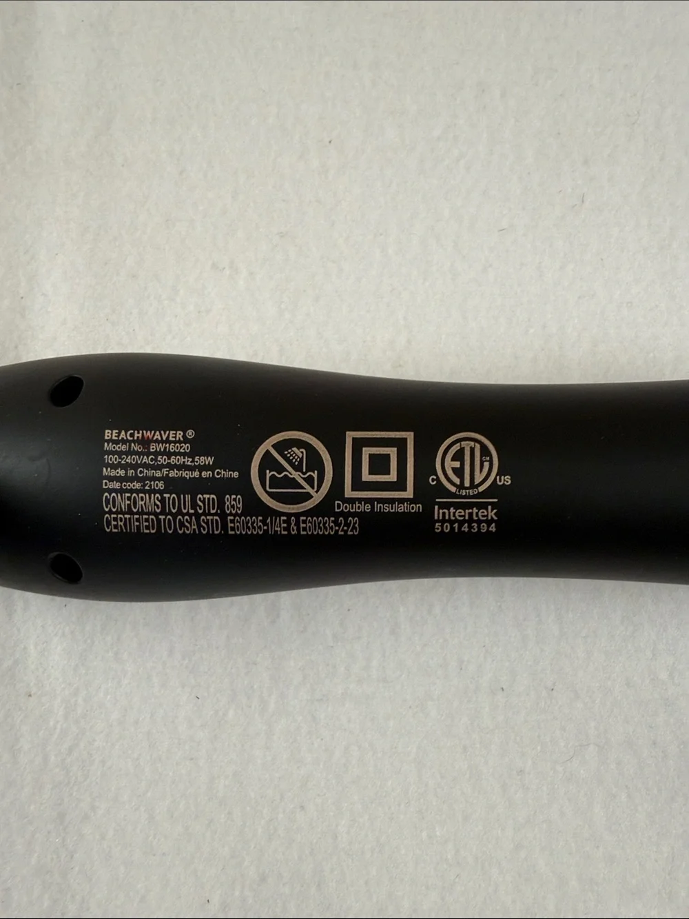 Beachwaver 1 inch Rose Gold Curling Wand - Black/Rose Gold